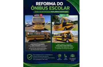 Campo Bonito - Ônibus escolar passa por reforma e garante mais segurança aos estudantes